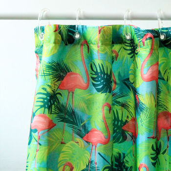 Not On The High Street, Flamingo Shower Curtain
